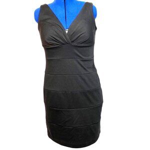 B. Smart Y2K Vintage Bandage Sleeveless Black Bodycon Mini Dress Sz 14